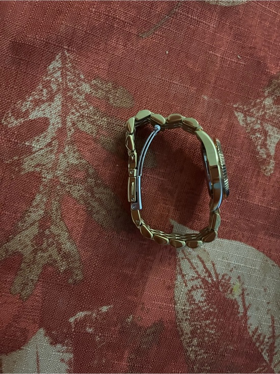 Michael Kors Gold Tone Bracelet Watch with Green Dial and Crystal Markers